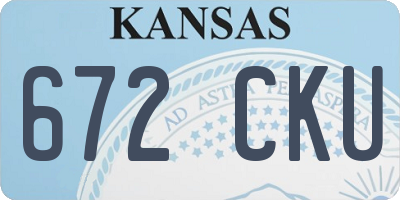 KS license plate 672CKU