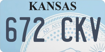 KS license plate 672CKV