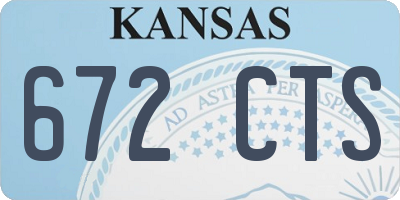 KS license plate 672CTS