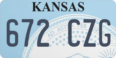 KS license plate 672CZG