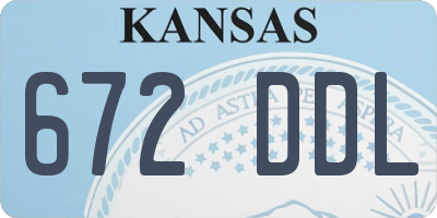 KS license plate 672DDL