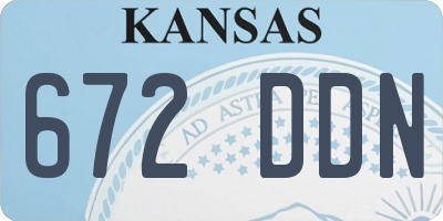 KS license plate 672DDN