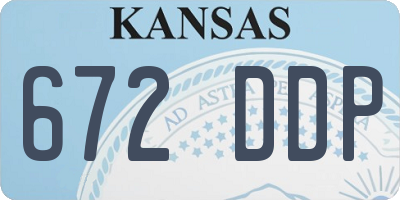KS license plate 672DDP