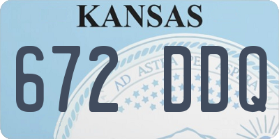 KS license plate 672DDQ