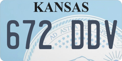 KS license plate 672DDV