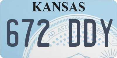 KS license plate 672DDY