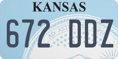 KS license plate 672DDZ