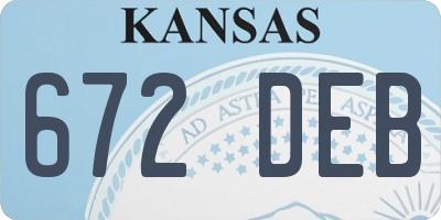 KS license plate 672DEB