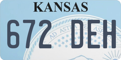 KS license plate 672DEH