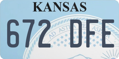 KS license plate 672DFE