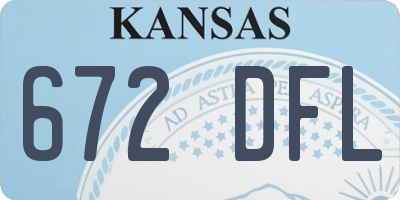 KS license plate 672DFL