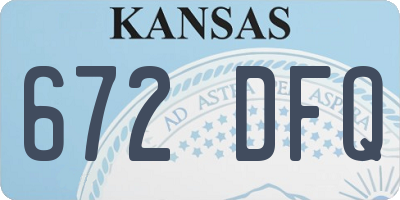 KS license plate 672DFQ