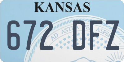 KS license plate 672DFZ