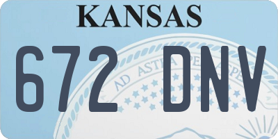 KS license plate 672DNV