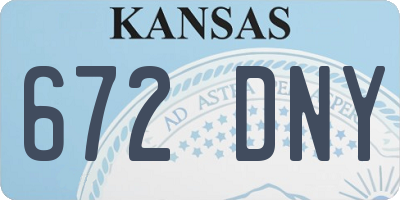 KS license plate 672DNY