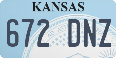 KS license plate 672DNZ