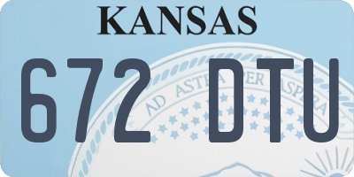KS license plate 672DTU