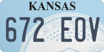 KS license plate 672EOV