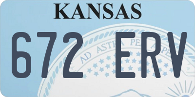 KS license plate 672ERV