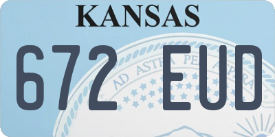 KS license plate 672EUD