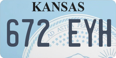 KS license plate 672EYH