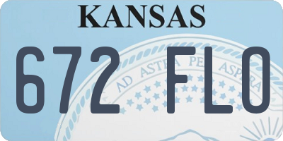 KS license plate 672FLO