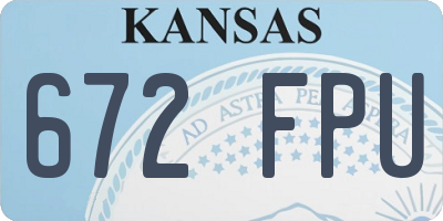 KS license plate 672FPU