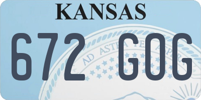 KS license plate 672GOG