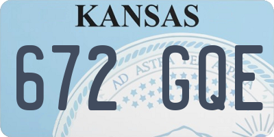 KS license plate 672GQE