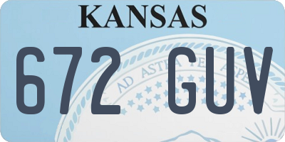 KS license plate 672GUV