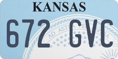 KS license plate 672GVC