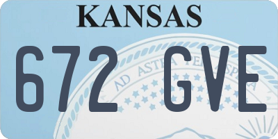KS license plate 672GVE