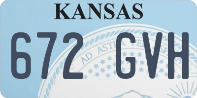 KS license plate 672GVH