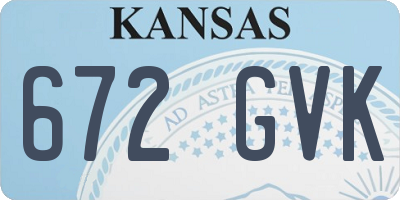 KS license plate 672GVK