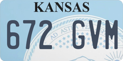 KS license plate 672GVM