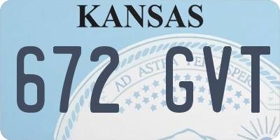 KS license plate 672GVT