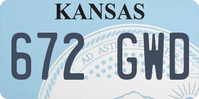 KS license plate 672GWD