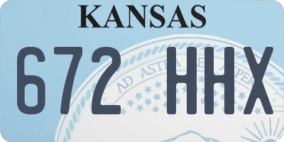 KS license plate 672HHX