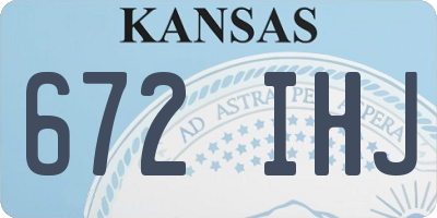 KS license plate 672IHJ