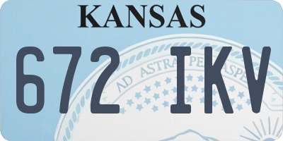 KS license plate 672IKV