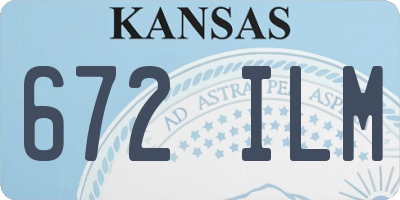 KS license plate 672ILM