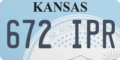 KS license plate 672IPR