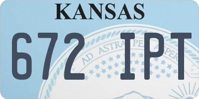 KS license plate 672IPT