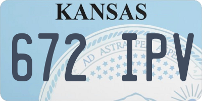 KS license plate 672IPV