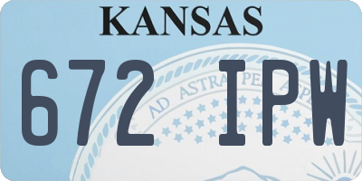 KS license plate 672IPW