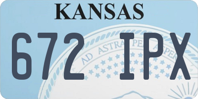 KS license plate 672IPX