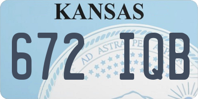 KS license plate 672IQB
