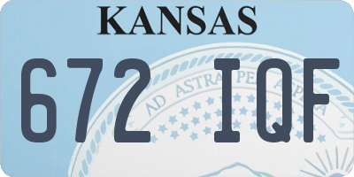 KS license plate 672IQF
