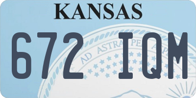 KS license plate 672IQM
