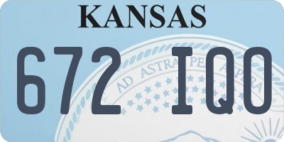 KS license plate 672IQO